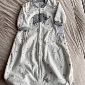 Carter's Elephant Star Sleep Sack - White and Gray
